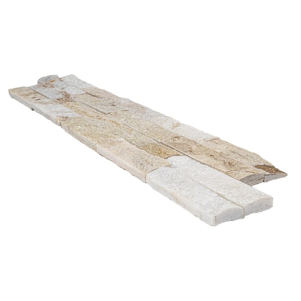 MSI Arctic Golden Ledger Panel 6 in. x 24 in. Splitface Quartzite