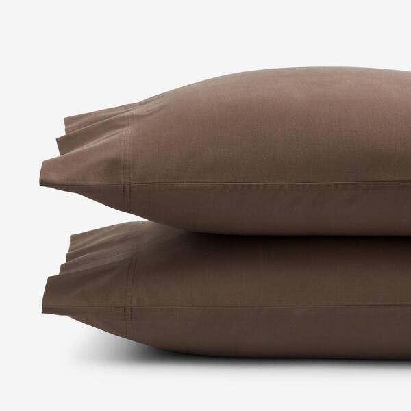 The Company Store Brushed Coffee Cotton King Pillowcase (Set of 2)