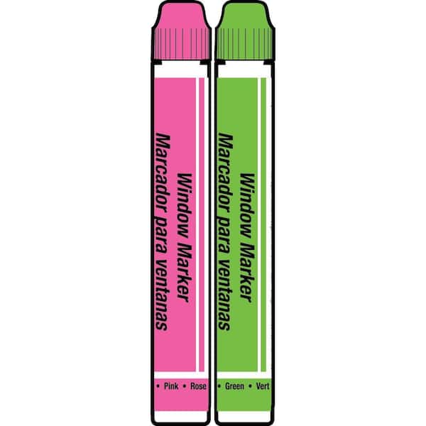 Hy-Ko Neon Window Markers - Pink/Green, 2 pk - Fry's Food Stores
