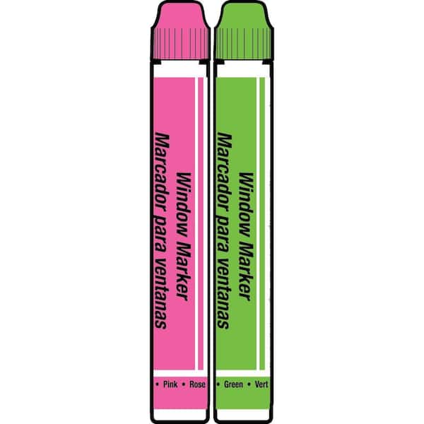 HY-KO Green and Pink Window Markers (2-Pack)