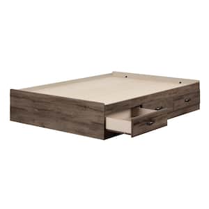 Asten Mates Bed with 3-Drawers, Fall Oak