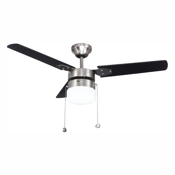 Montgomery 42 in. LED Indoor Brushed Nickel Ceiling Fan with Light