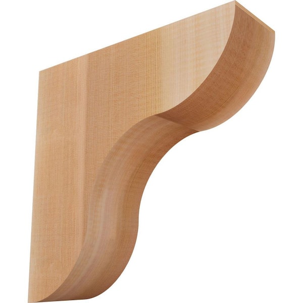 3-1/2 in. x 12 in. x 12 in. Western Red Cedar Carmel Smooth Corbel
