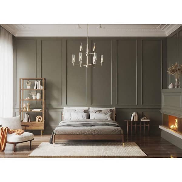 Progress Lighting Kellwyn Collection 9-Light Brushed Nickel Clear Glass Transitional Chandelier Light