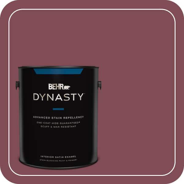 BEHR DYNASTY 1 gal. Home Decorators Collection #HDC-SP14-11 Rouge Charm Satin Enamel Interior Stain-Blocking Paint & Primer