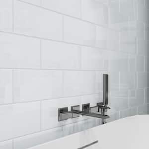 Bright White 6 in. x 12 in. x 8mm Glass Subway Tile (5 sq. ft./Case)