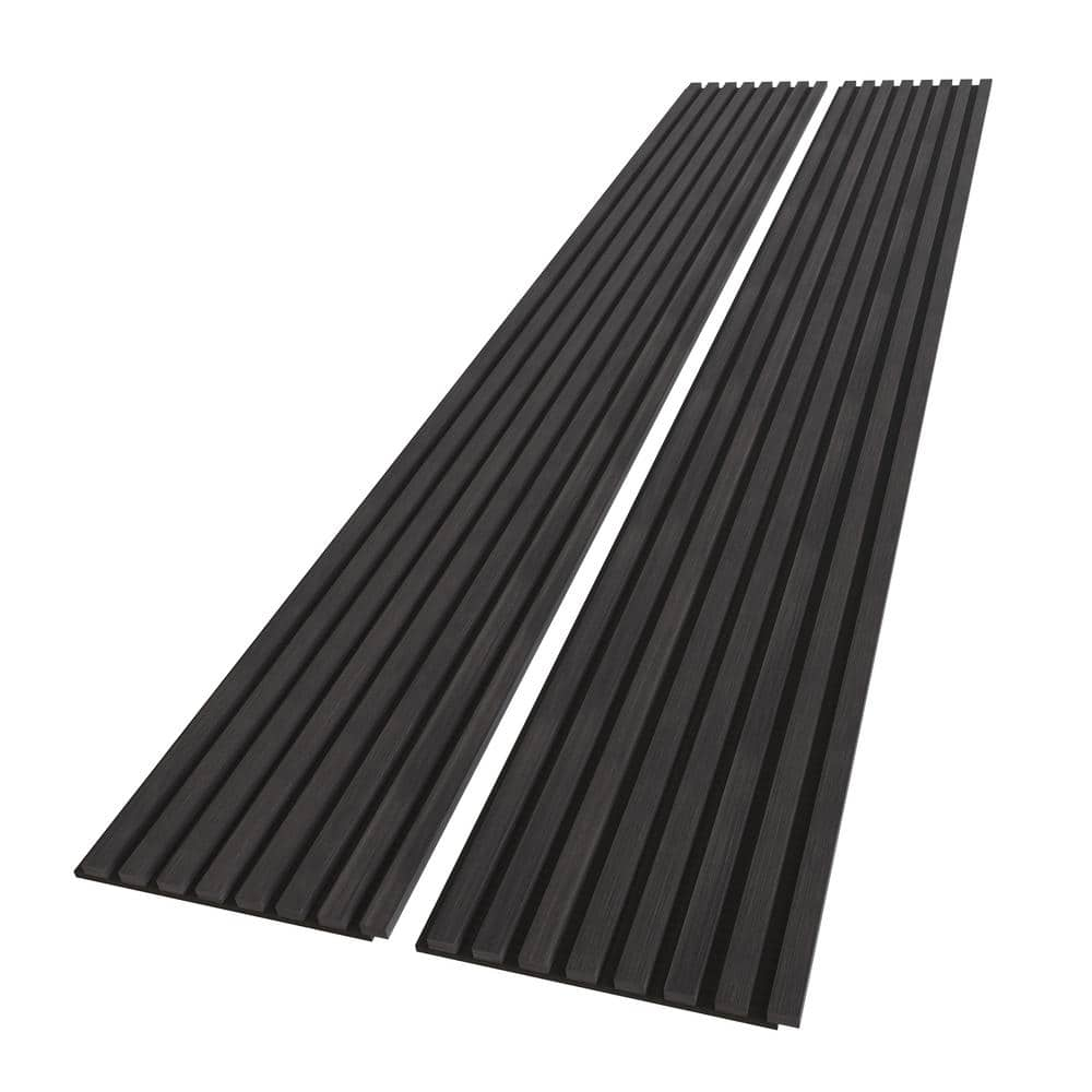 Dogberry Collections 0.82 in. x 12 in. x 94.5 in. Acoustic Charcoal ...