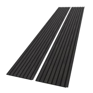 0.82 in. x 12 in. x 94.5 in. Acoustic Charcoal Wood Wall Panels (Pack of 2)