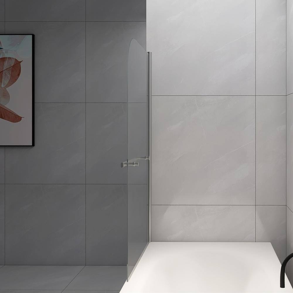 Goodyo 31" x 55" Frameless Clear Tempered Glass Bathtub Screen