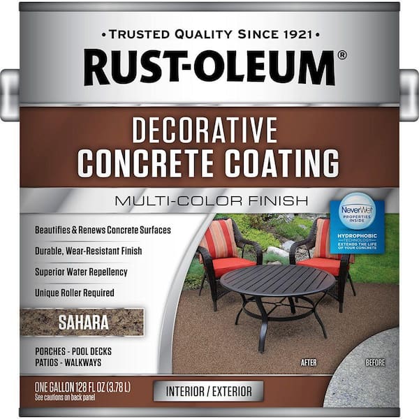 Rust-Oleum 1 gal. Sahara Decorative Concrete Interior/Exterior ...