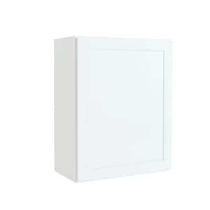 Courtland 24 in. W x 12 in. D x 30 in. H Assembled Shaker Wall Kitchen Cabinet in Polar White