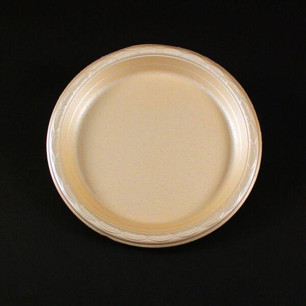 Dispoz-O Enviroware 9 in. Foam Plate, Wheat, 500 Per Case