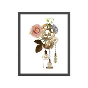Nature Steampunk Collection Framed Graphic Print Animal Art Print 22 in. x 18 in.