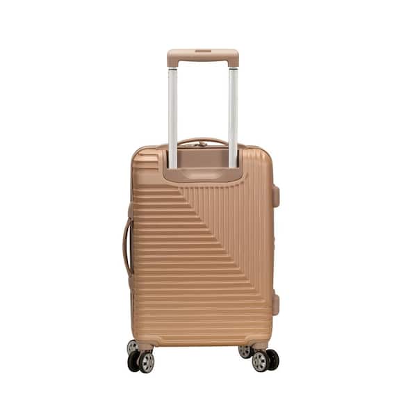 Rockland Star Trail 20 in. Champagne Hardside Spinner Suitcase