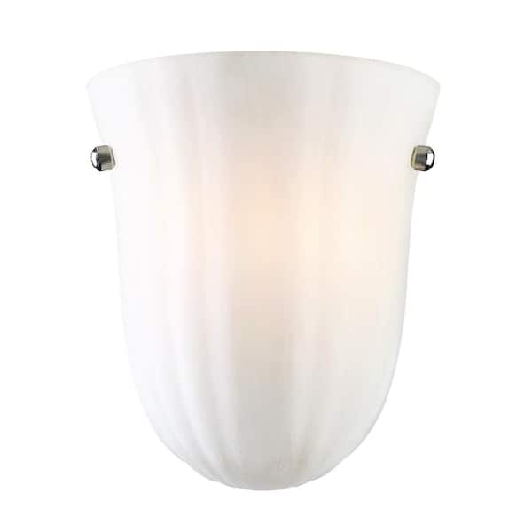Acclaim Lighting Baronne 1-Light Satin Nickel Sconce with Frosted Glass