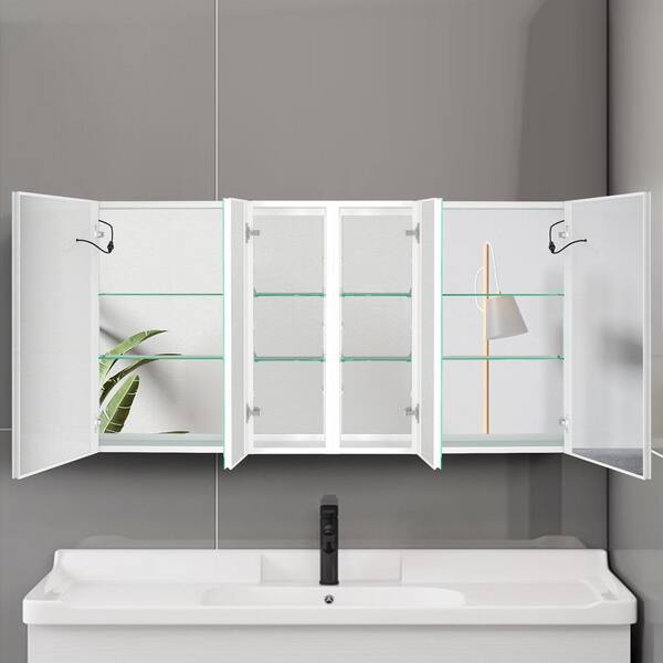 ANGELES HOME 60 in. W x 30 in. H Rectangular Aluminum Double Door