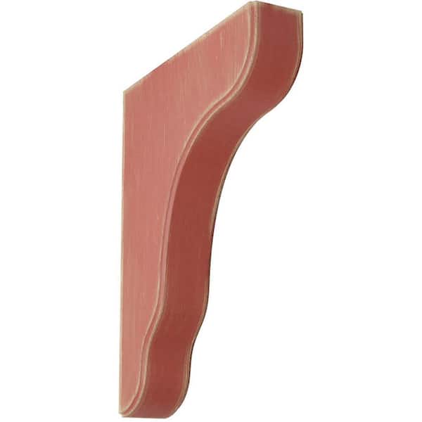 1-3/4 in. x 11 in. x 8-1/2 in. Salvage Red Plymouth Wood Vintage Decor Bracket