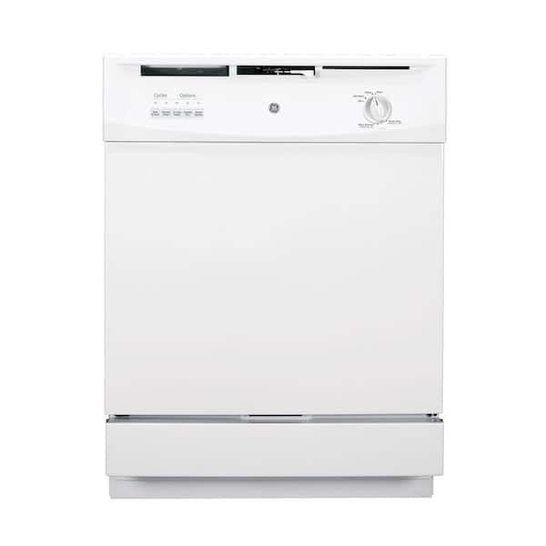 GE 24 in. White Front Control Smart Dishwasher 120-Volt with 62 dBA