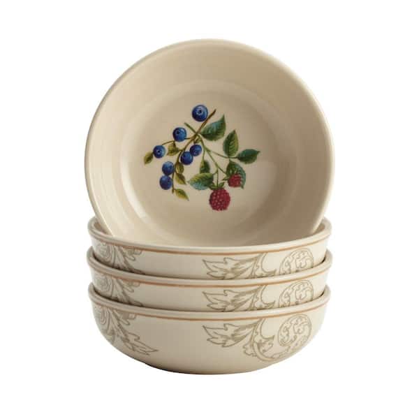 BonJour Dinnerware Orchard Harvest Stoneware 4-Piece Fruit Bowl Set