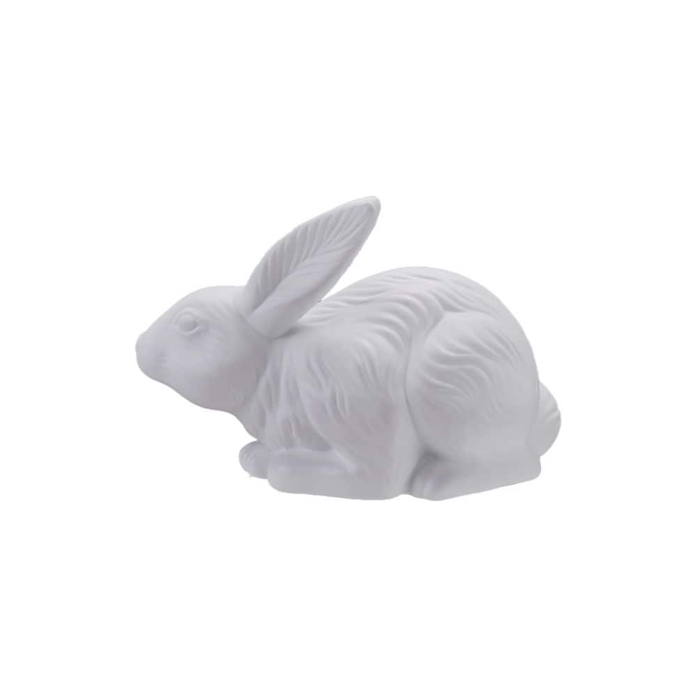 White Stoneware Rabbit Shaped Nursery Table Lamp