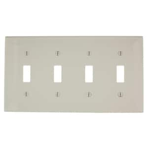 4-Gang Light Almond Toggle Nylon Standard Wall Plate (1-Pack) 80712-T