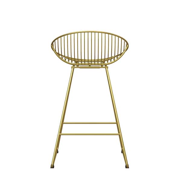 Cosmoliving By Cosmopolitan Ellis Brass, Wire Mesh Counter Stools