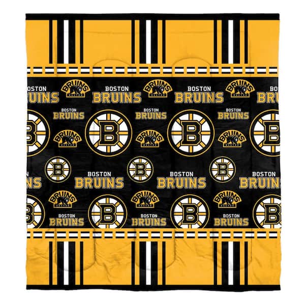 THE NORTHWEST GROUP 5-Piece Multi Colored Boston Bruins Rotary Full Size Polyester Bed in a Bag Set