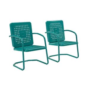 Bates Turquoise Metal Outdoor Lounge Chair (2-Pack)
