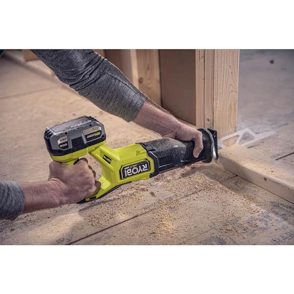 RYOBI - ONE+ 18V HP Brushless Reciprocating Saw Kit with (1) 2.0 Ah and (2) 4.0 Ah HIGH PERFORMANCE Batteries, and Charger