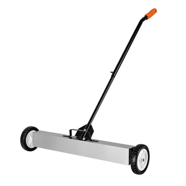 36 in. Heavy Duty Rolling Magnetic Pickup Manual Floor Sweeper 50 lbs. Capacity, for Nails Screws Needles Cleaning