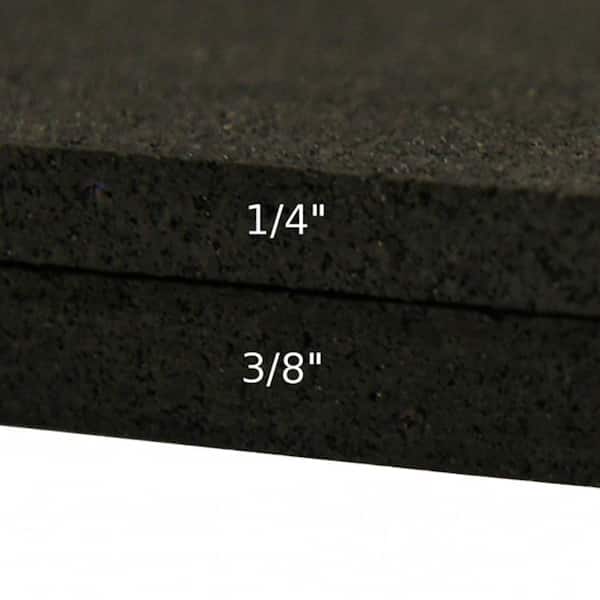 1/4 Inch 4x10 Dr Rubber Mat Roll - Black Sports Flooring
