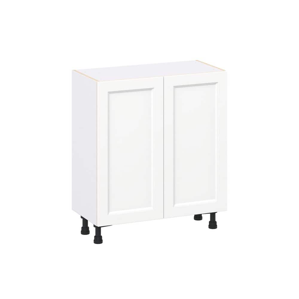 Laramie 30 in. W x 14 in. D x 34.5 in. H Assembled Full Height Doors Base Kitchen Cabinet in Painted Bright White price history on PriceWatchPro