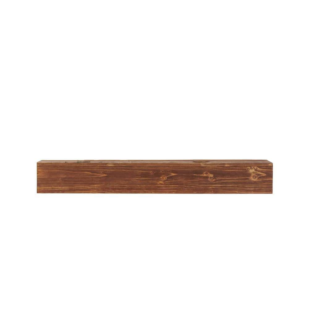 48 in. W x 9 in. D Brown Mantel, Decorative Wall Shelf Rustic Pretty Vintag