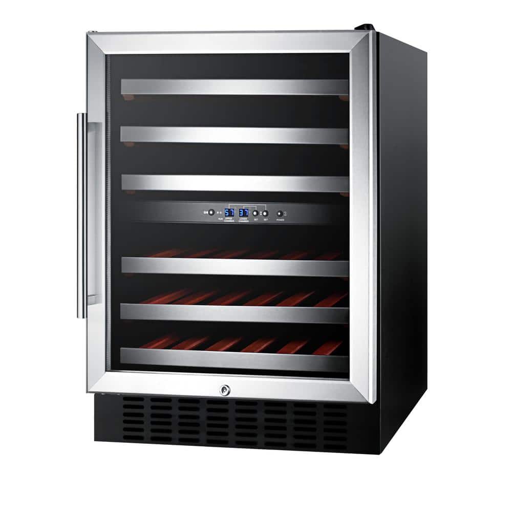Summit 24" Silver Glass Door Built-in Wine Cellar