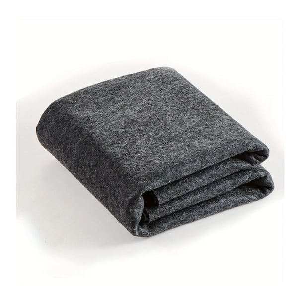 80 in. L x 80 in. W x 0.09 in. H Square Shower/Sauna/Tub Accessory Hot Tub Mat with Slip-Proof Backing in Gray Black