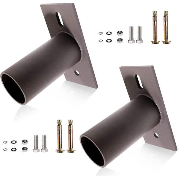 2-Pack Slip Fitter Adapter Bracket 2-3/8in OD Tenon for Round and Square Recessed Fixtures Outdoor Lighting Dark Bronze