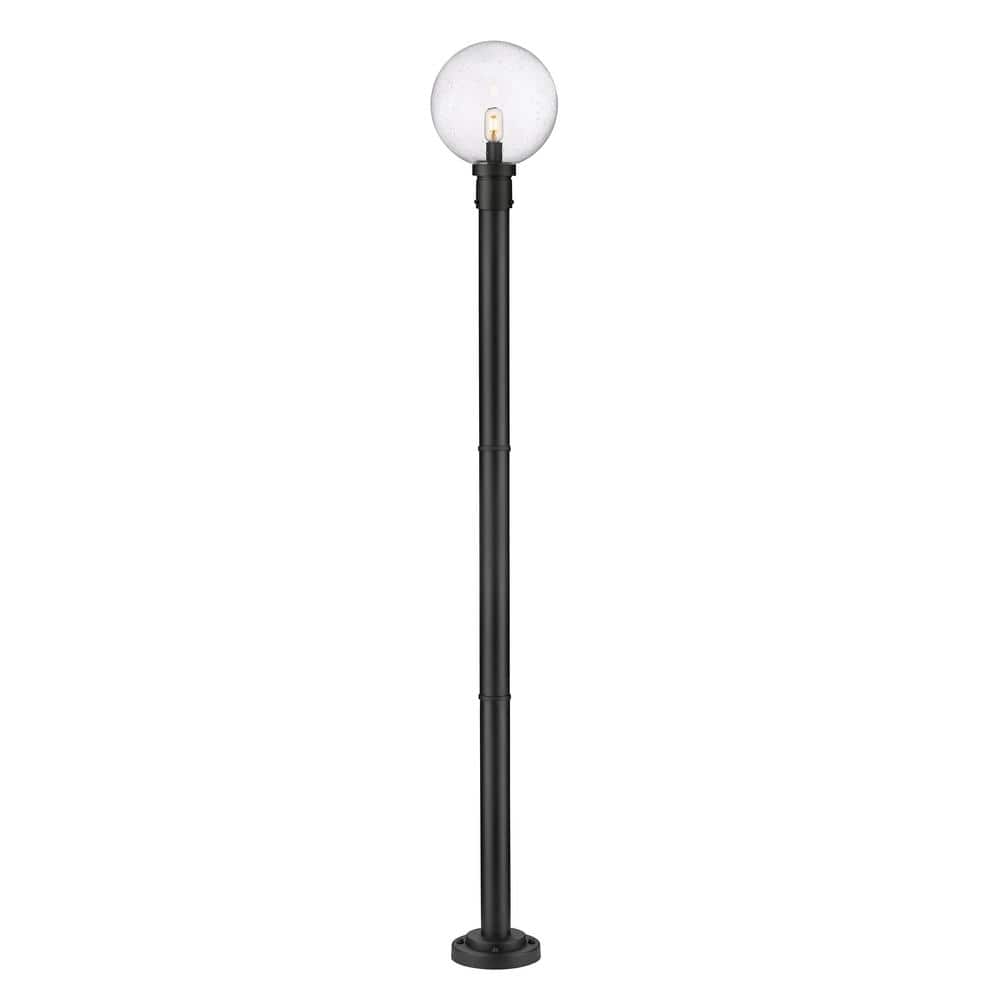 Laurent 1Light Black Aluminum Hardwired Outdoor Weather Resistant Post
