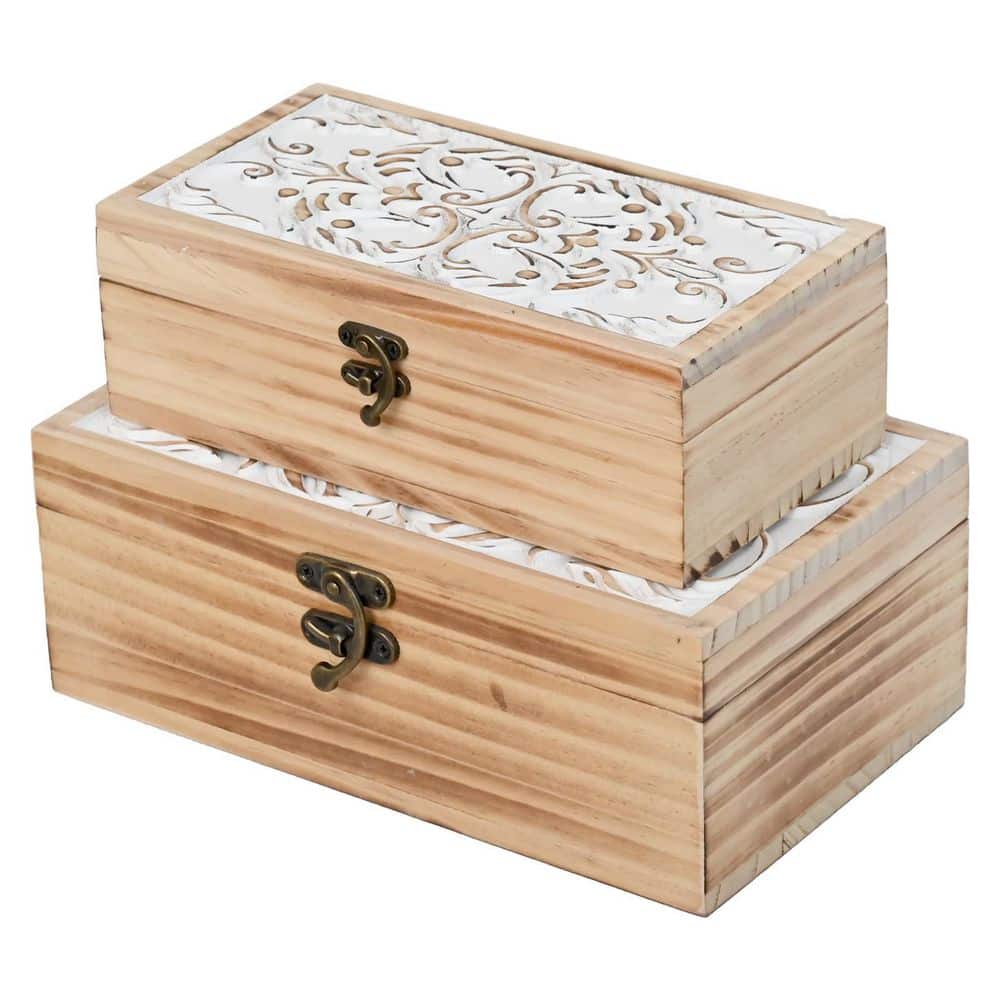 white-brown-decorative-boxes-