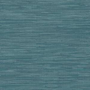 Navy Grassweave Vinyl Peel & Stick Wallpaper Roll (Covers 30.75 Sq. Ft.)