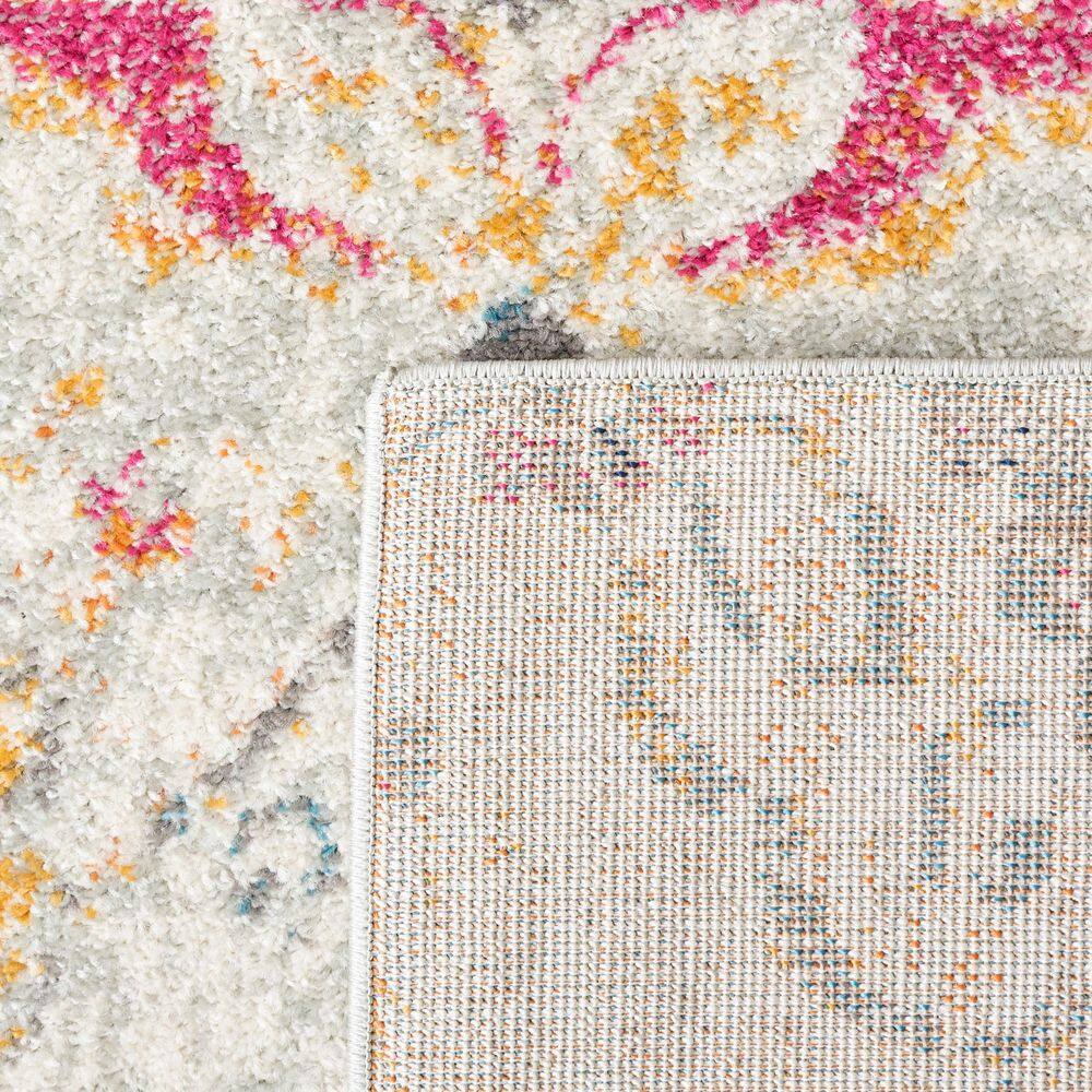 Lively Glamour Gray & Gold Paisley 9' x 12' Easy-Care Area Rug