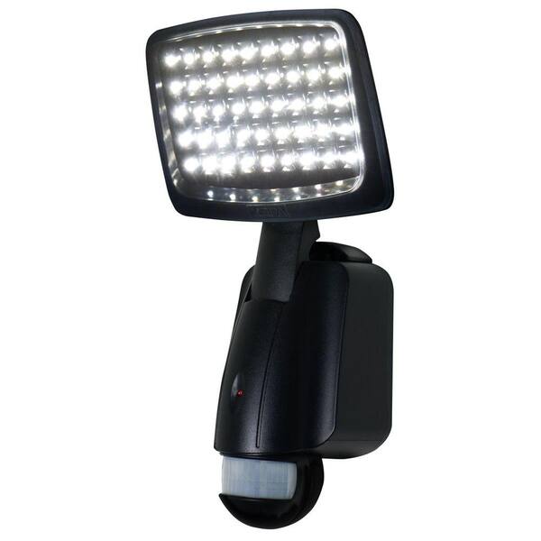 XEPA 160 Degree Outdoor Motion Activated Solar Powered Black LED Security Light