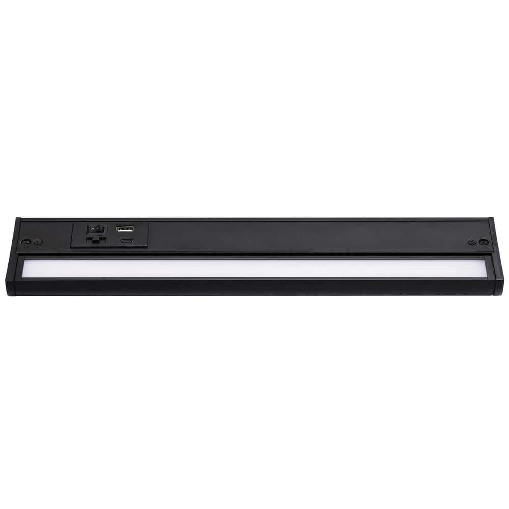 AFX Elena 2.75 in. Hardwired Black Integrated LED Under Cabinet Light ...