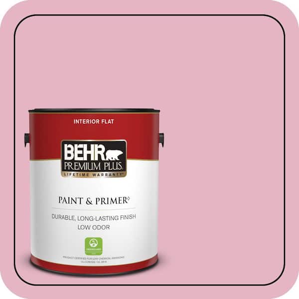 BEHR PREMIUM PLUS 1 gal. Home Decorators Collection #HDC-SP16-10 Japanese Rose Garden Flat Low Odor Interior Paint & Primer