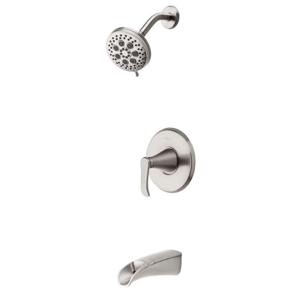 Jaida Single-Handle 4-Spray Tub and Shower Faucet w/ Restore Technology in Spot Defense Brushed Nickel (Valve Included)