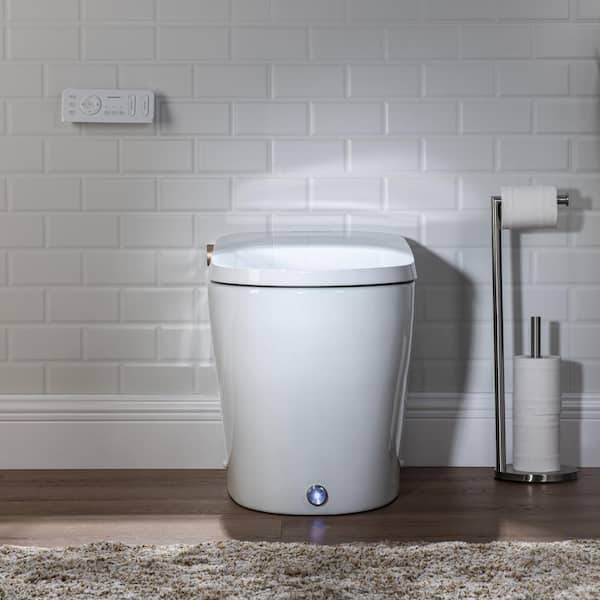 Casta Diva CD-Y070 Smart Tankless Bidet Toilet, Elongated, White, 1.28GPF