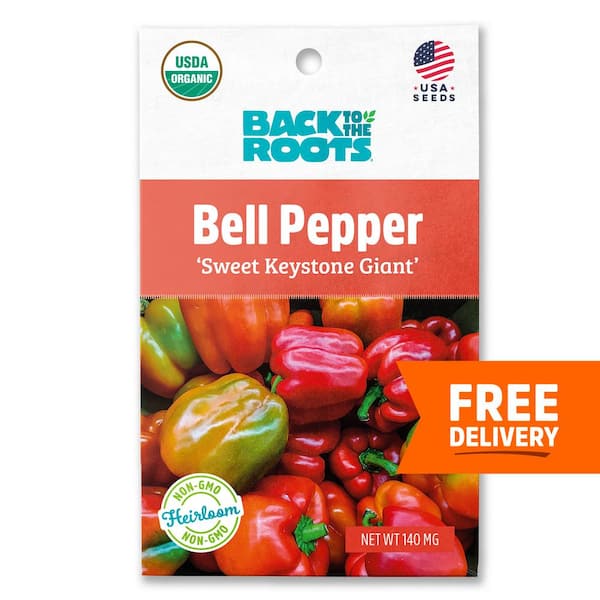 Back to the Roots Organic Sweet Keystone Giant Bell Pepper Seed (1-Pack)