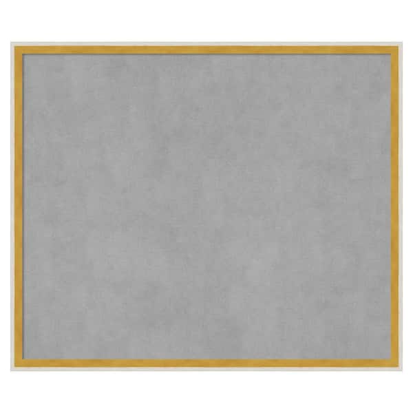 Amanti Art Paige White Gold 25 in. x 21 in Framed Magnetic Board