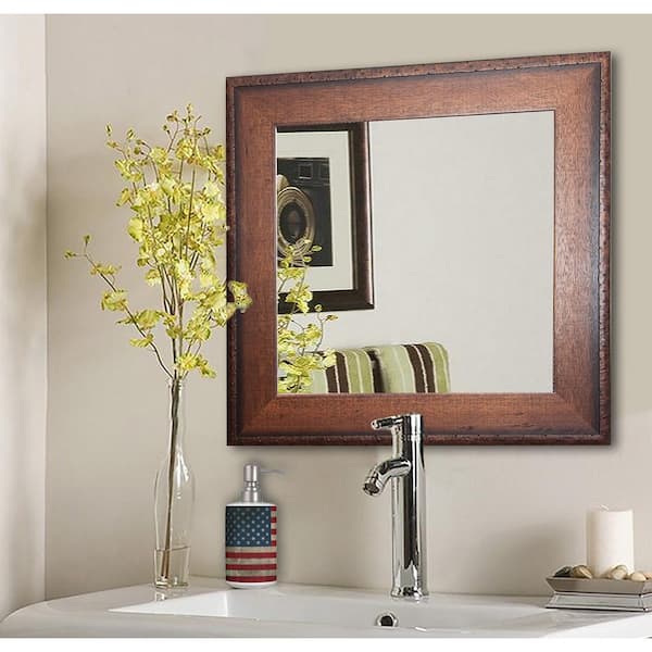 H Framed Square Bathroom Vanity Mirror, Craftsman Style Mirrors