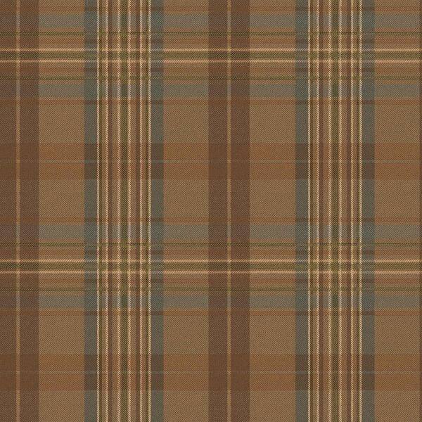 Chesapeake Austin Blue Plaid Wallpaper Sample