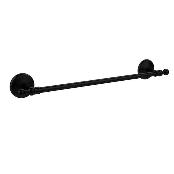 Allied Brass Monte Carlo Collection 18 in. Wall Mounted Single Towel Bar in Matte Black